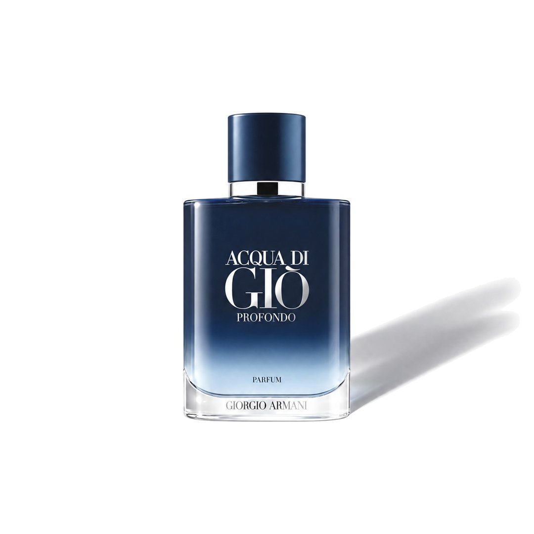 Acqua di Giò Profondo Parfum by Giorgio Armani, bottle casting a soft shadow, photo 1 of 6