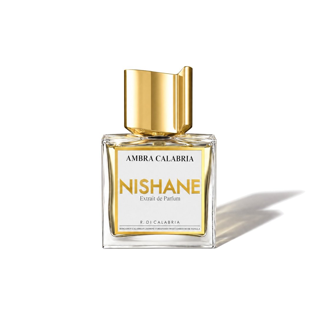 Ambra Calabria by Nishane, bottle casting a soft shadow, photo 1 of 6