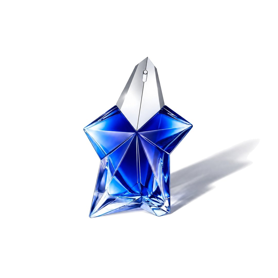 Angel Stellar by Mugler, bottle casting a soft shadow, photo 1 of 6