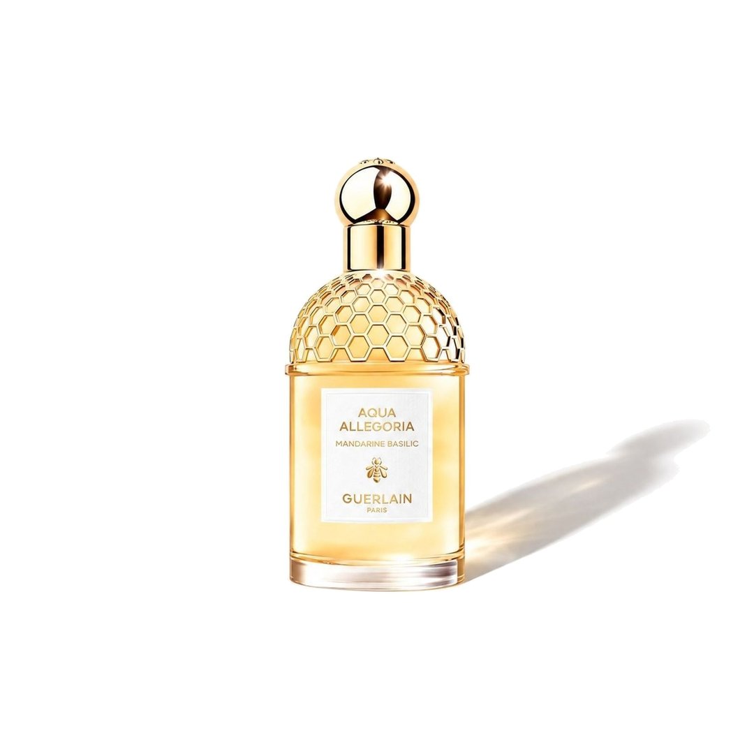 Aqua Allegoria Mandarine Basilic by Guerlain, bottle casting a soft shadow, photo 1 of 6