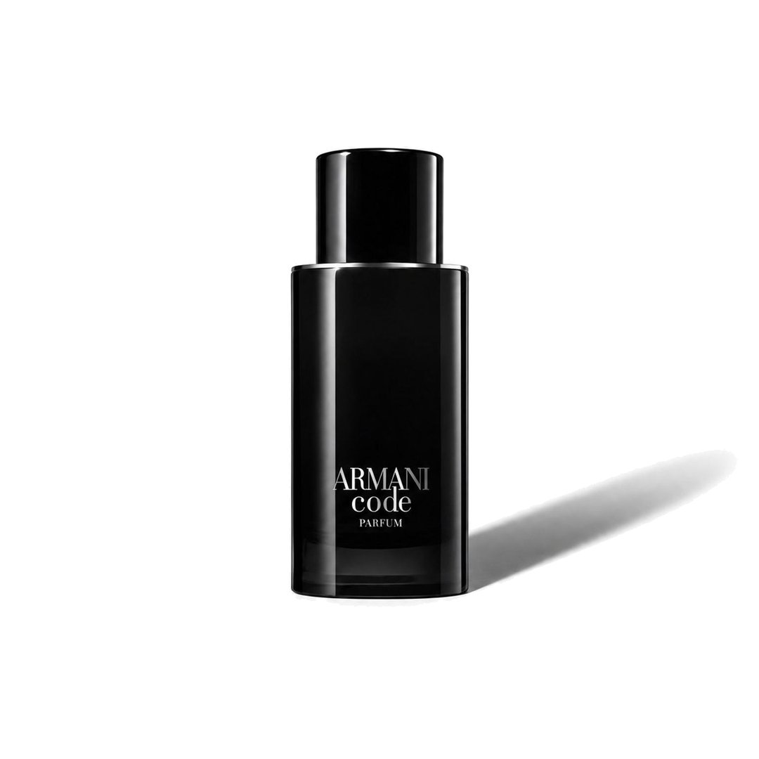 Armani Code Parfum by Giorgio Armani, bottle casting a soft shadow, photo 1 of 6