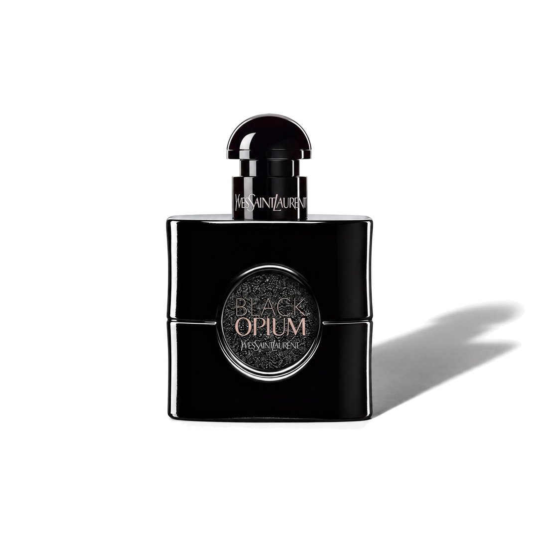 Black Opium Le Parfum by Yves Saint Laurent, bottle casting a soft shadow, photo 1 of 6