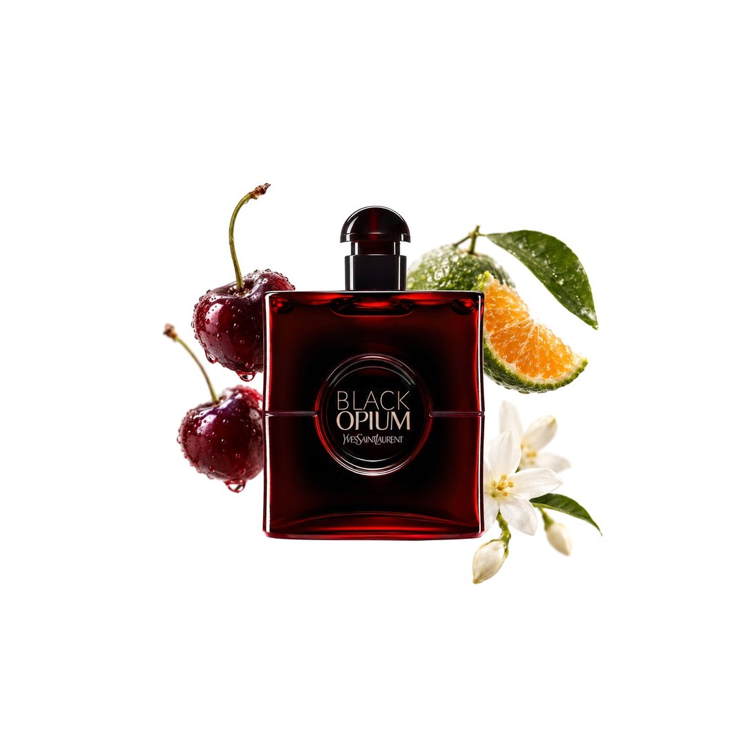Yves Saint Laurent Black Opium Over Red. Fő illatjegyek: Cherry, Green Mandarin és Jasmine, 2. fotó (4 közül)