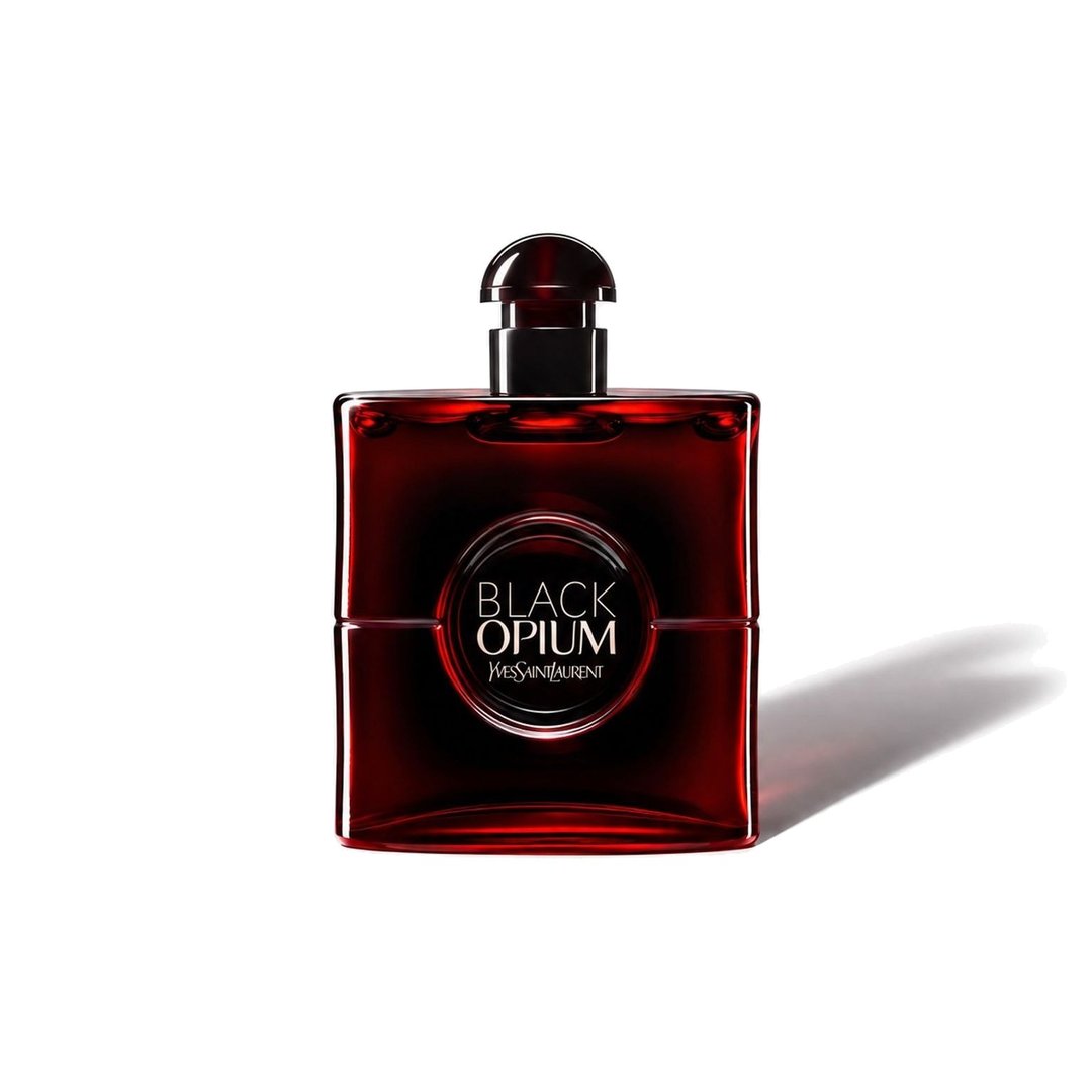 Black Opium Over Red by Yves Saint Laurent, bottle casting a soft shadow, photo 1 of 6