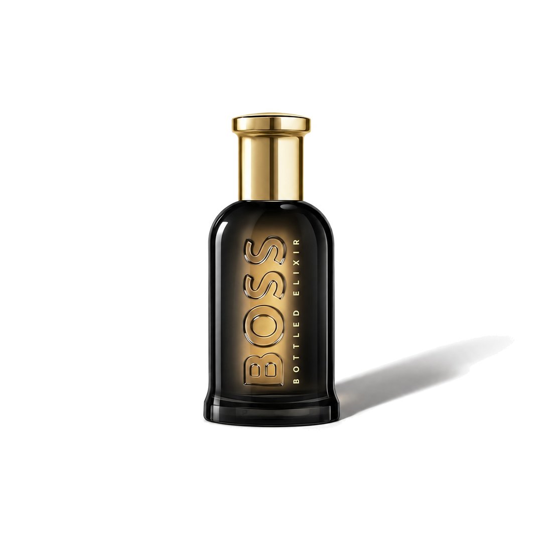 Boss Bottled Elixir by Hugo Boss, bottle casting a soft shadow, photo 1 of 6