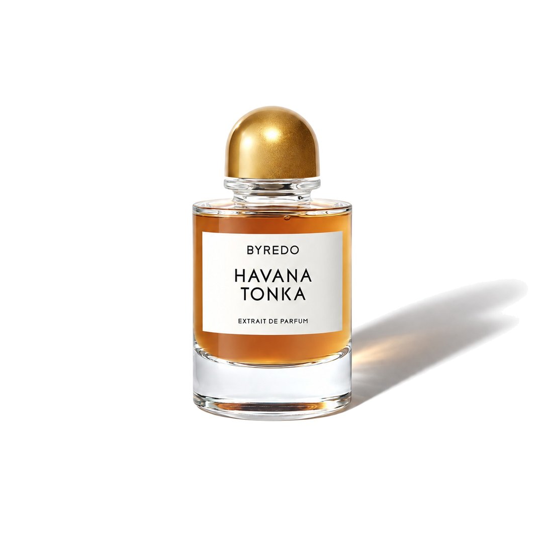 Havana Tonka by Byredo, bottle casting a soft shadow, photo 1 of 6