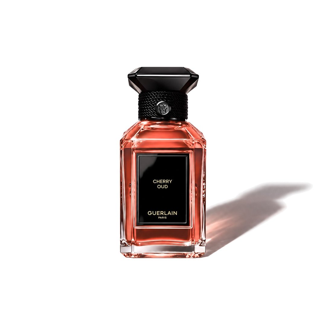 Cherry Oud by Guerlain, bottle casting a soft shadow, photo 1 of 6