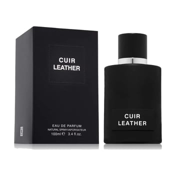 Cuir Leather von Fragrance World im Flakon