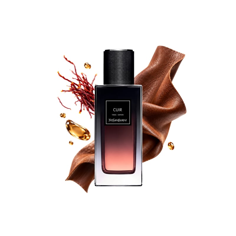 Yves Saint Laurent Cuir, az üveg és fő illatjegyei: Rum, Sáfrány és Bőr