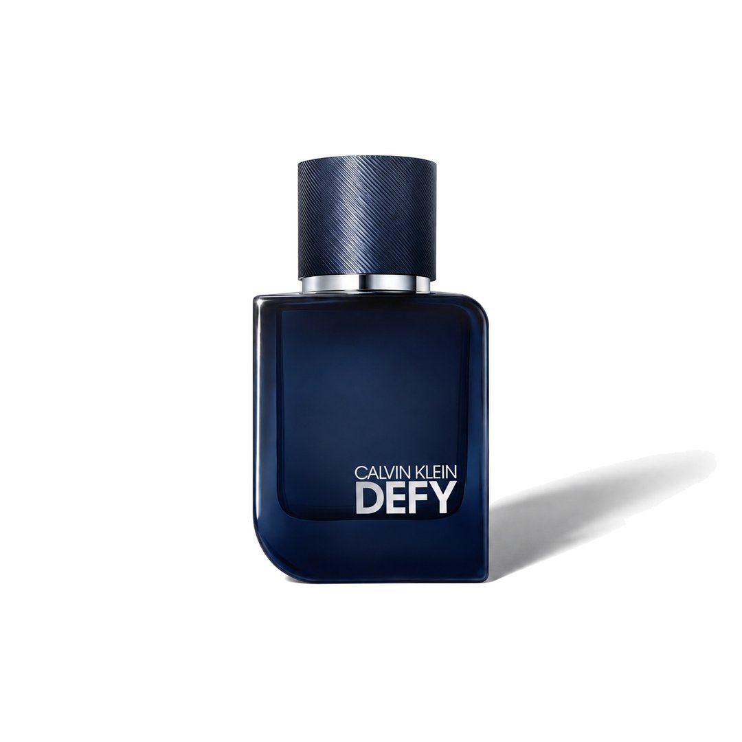 Defy Parfum by Calvin Klein, bottle casting a soft shadow, photo 1 of 6