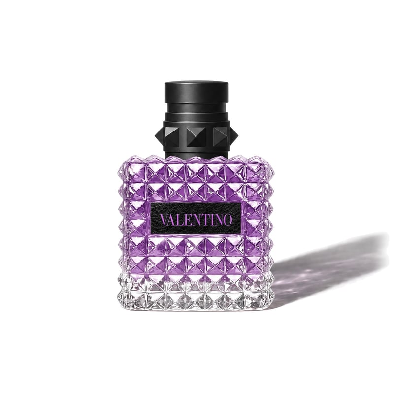 Donna Born in Roma Purple Melancholia by Valentino, bottle casting a soft shadow