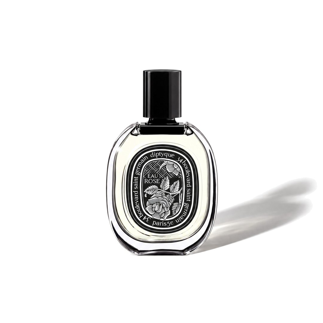 Eau Rose by Diptyque, bottle casting a soft shadow, photo 1 of 6