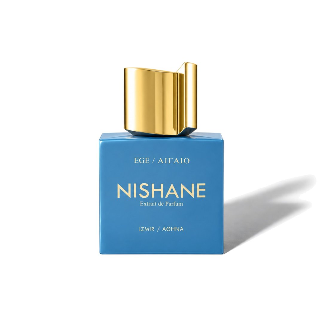 EGE AIGAIO by Nishane, bottle casting a soft shadow, photo 1 of 6