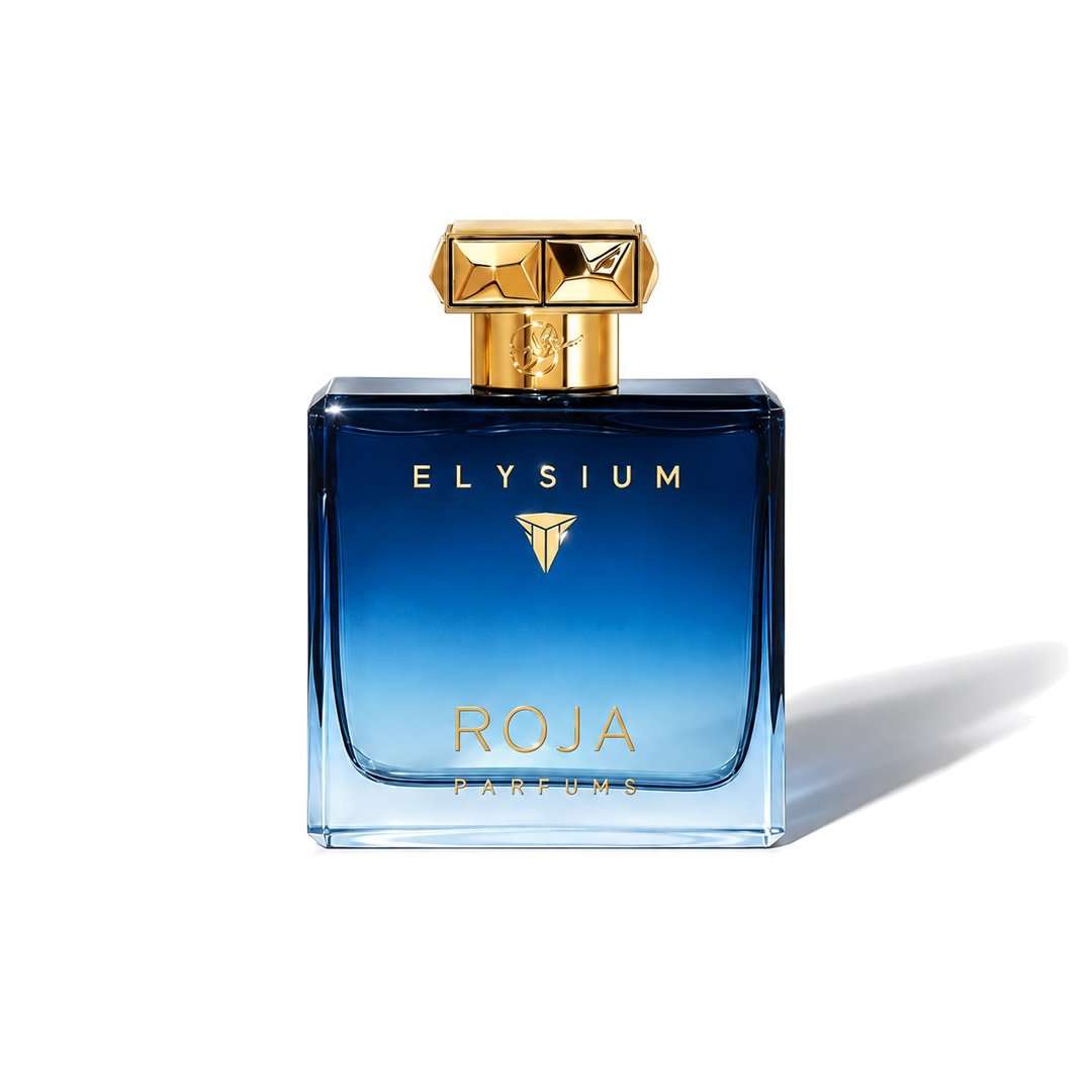 Elysium Pour Homme Parfum Cologne by Roja Dove, bottle casting a soft shadow, photo 1 of 6