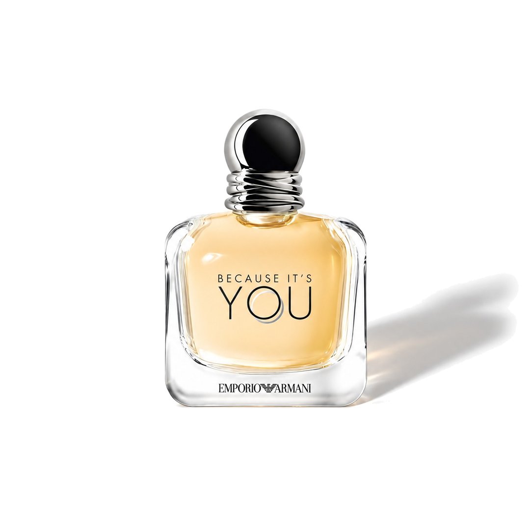 Emporio Armani Because It’s You by Giorgio Armani, bottle casting a soft shadow, photo 1 of 6