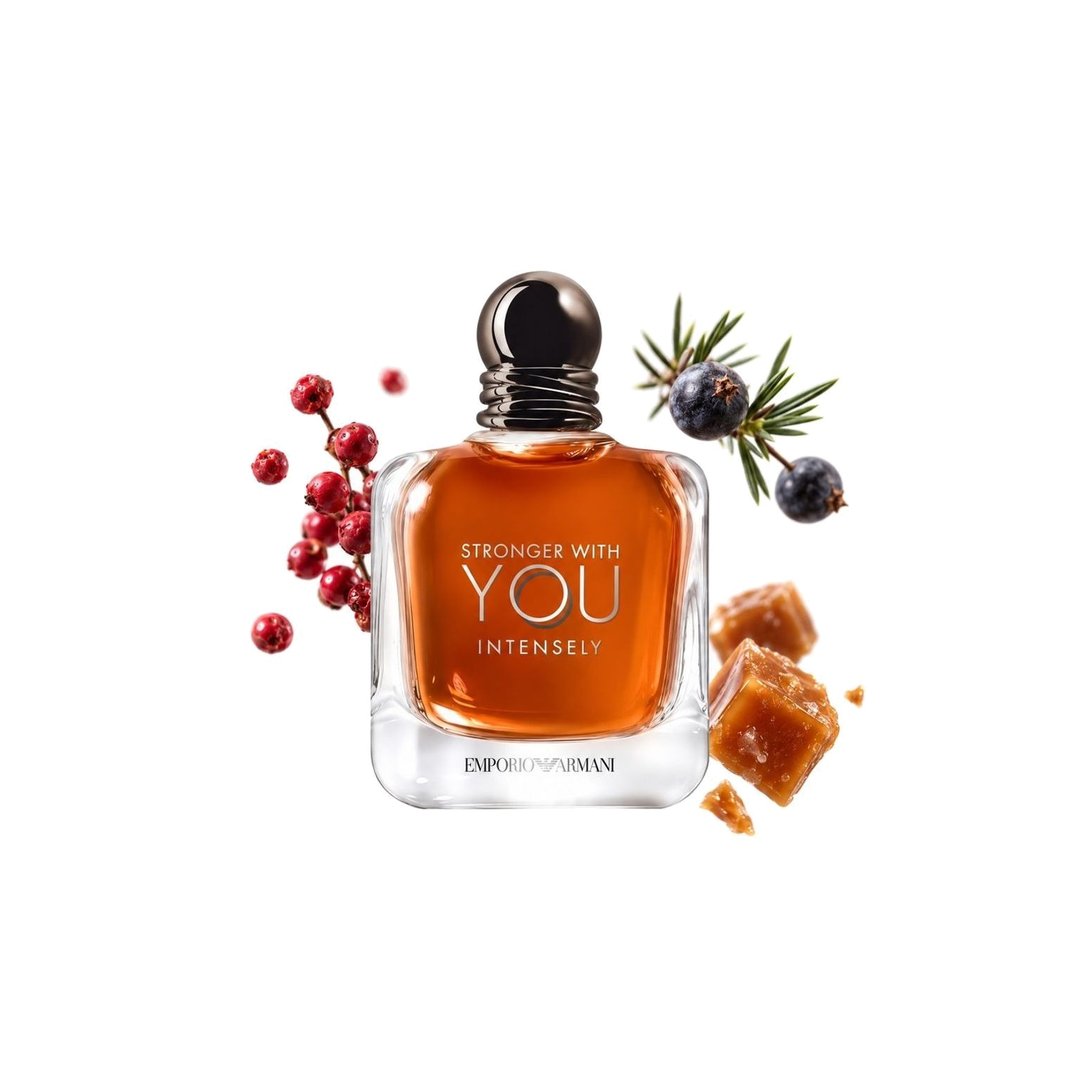 Stronger With You Intensely di Giorgio Armani. Note principali: Pink Pepper, Juniper e Toffee, foto 2 di 4