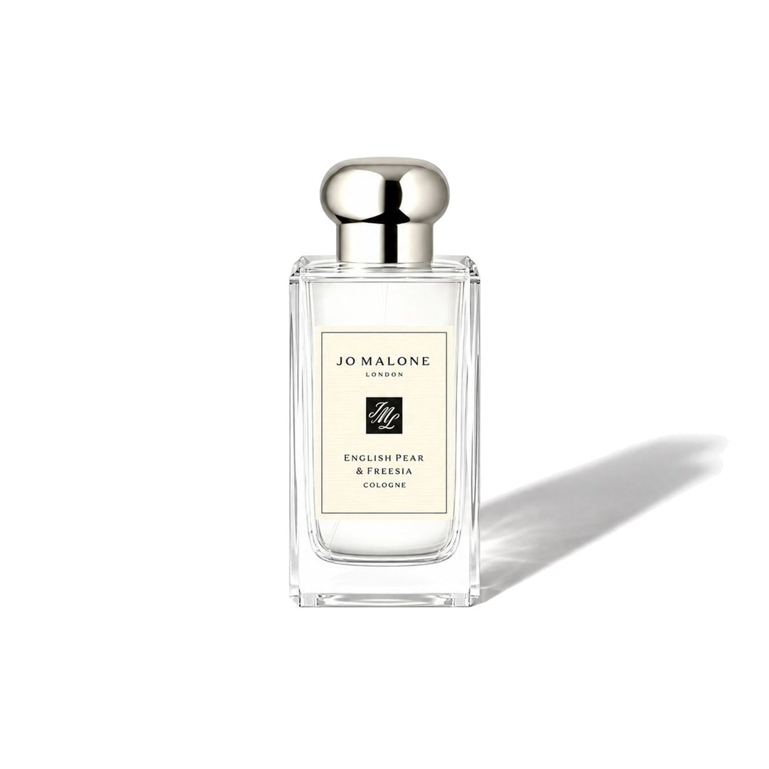 English Pear Freesia by Jo Malone London, bottle casting a soft shadow, photo 1 of 6