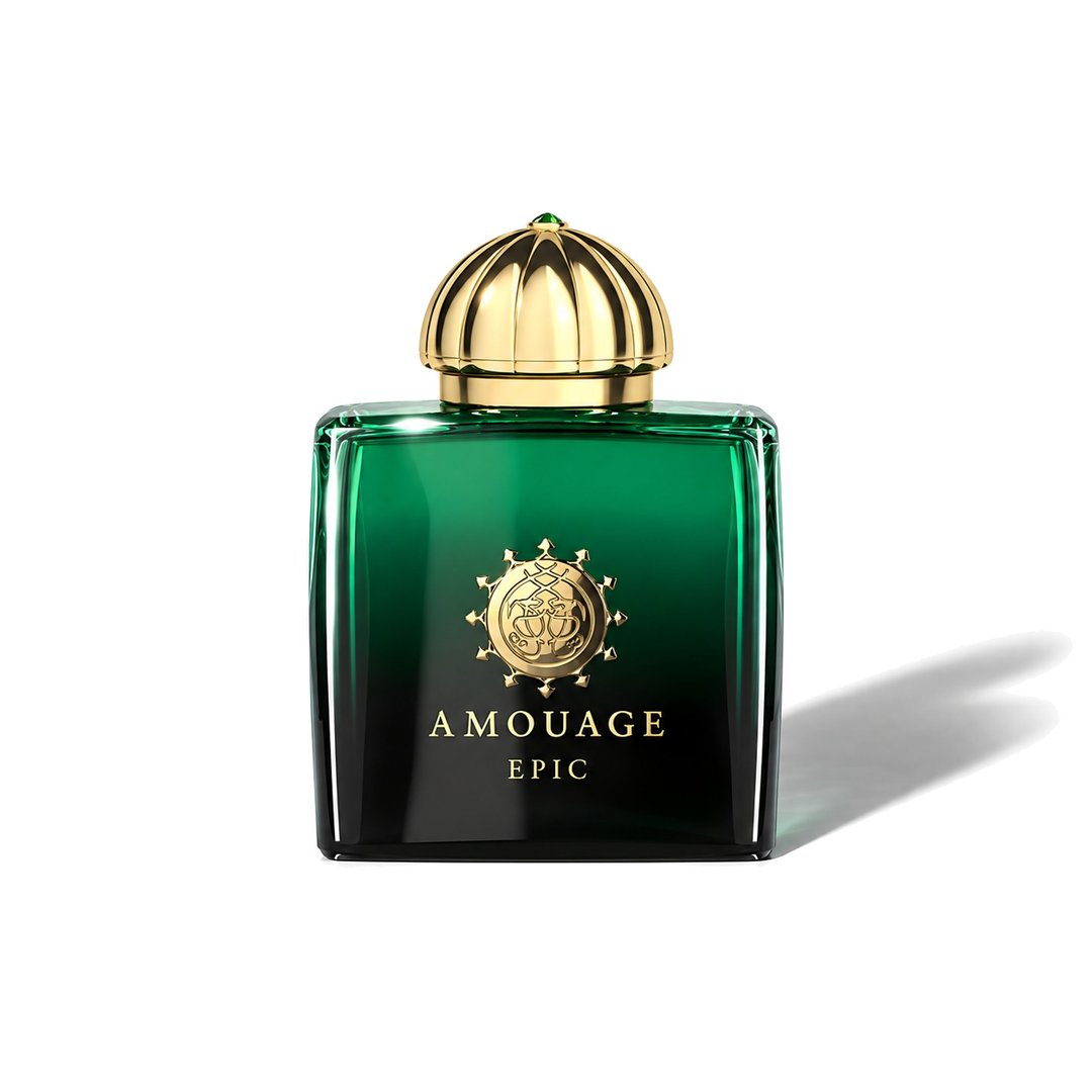 Epic Woman by Amouage, bottle casting a soft shadow, photo 1 of 6
