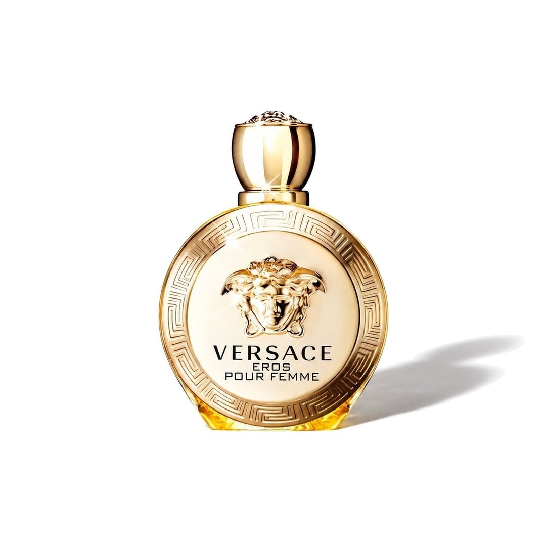Eros Pour Femme de Versace, frasco que proyecta una sombra suave, foto 1 de 6