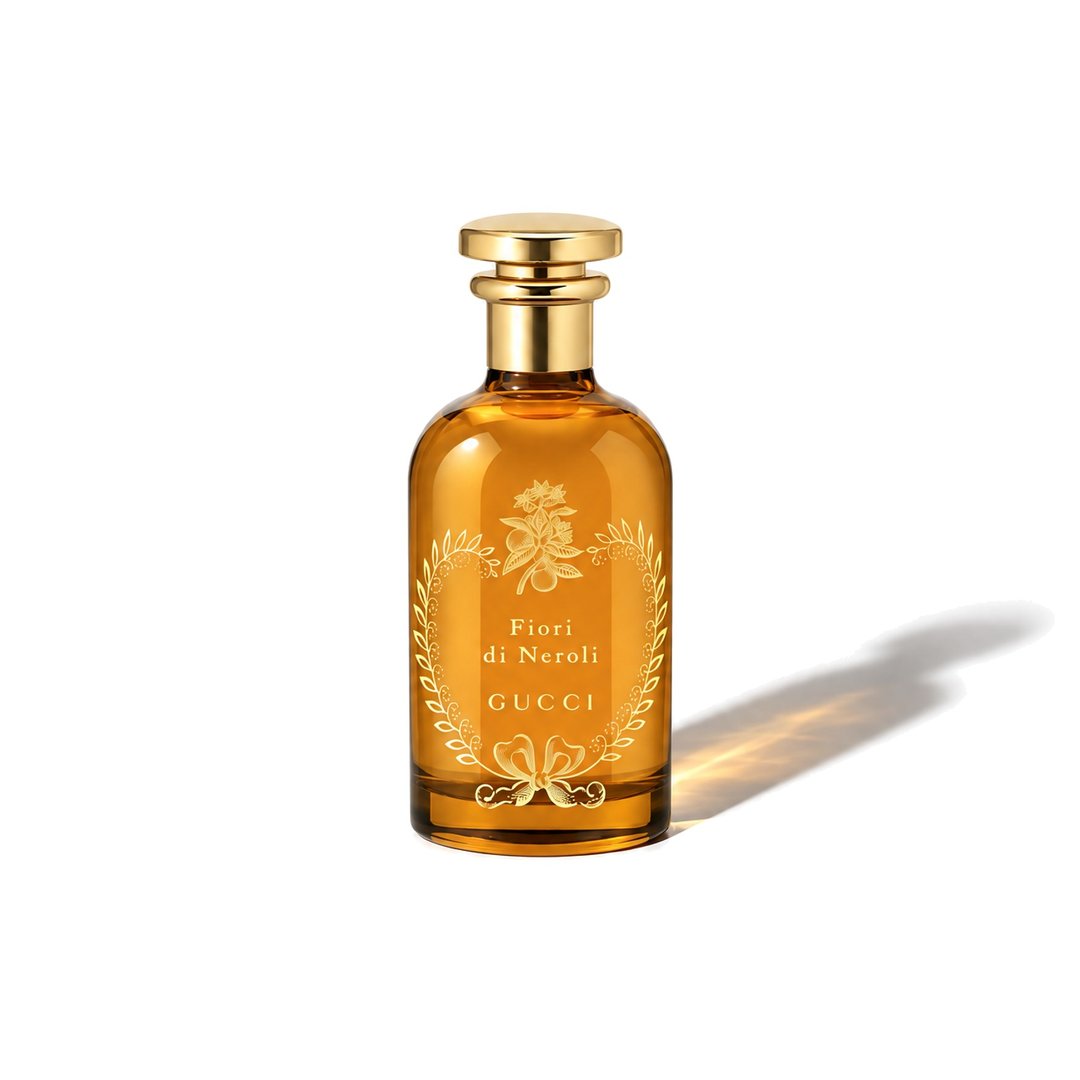 Fiori di Neroli by Gucci, bottle casting a soft shadow, photo 1 of 6