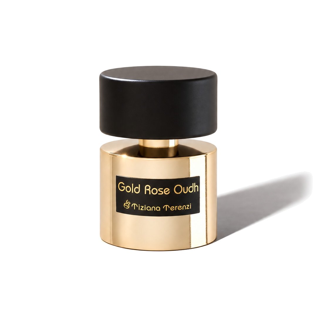 Gold Rose Oudh by Tiziana Terenzi, bottle casting a soft shadow, photo 1 of 6