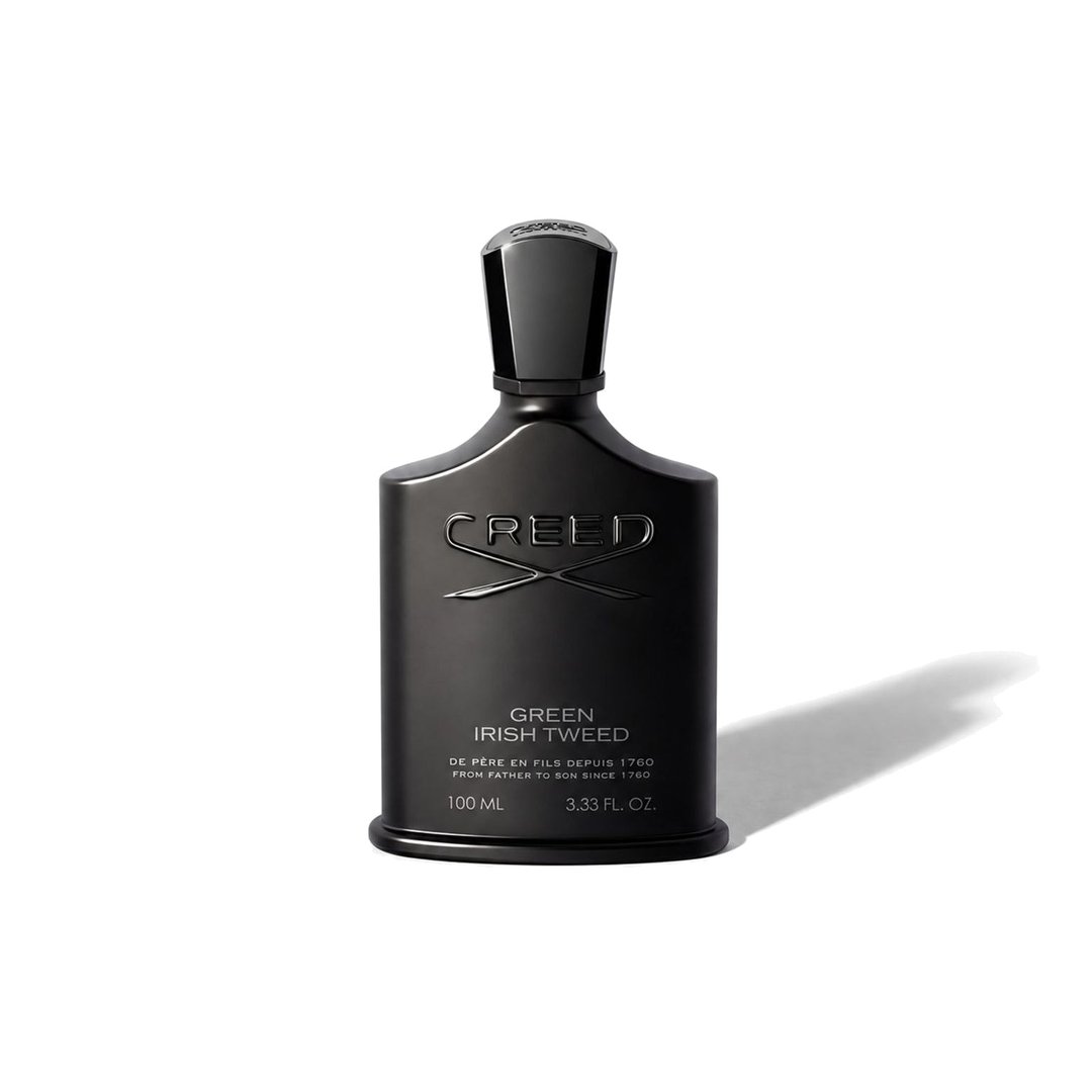 Green Irish Tweed by Creed, bottle casting a soft shadow, photo 1 of 6