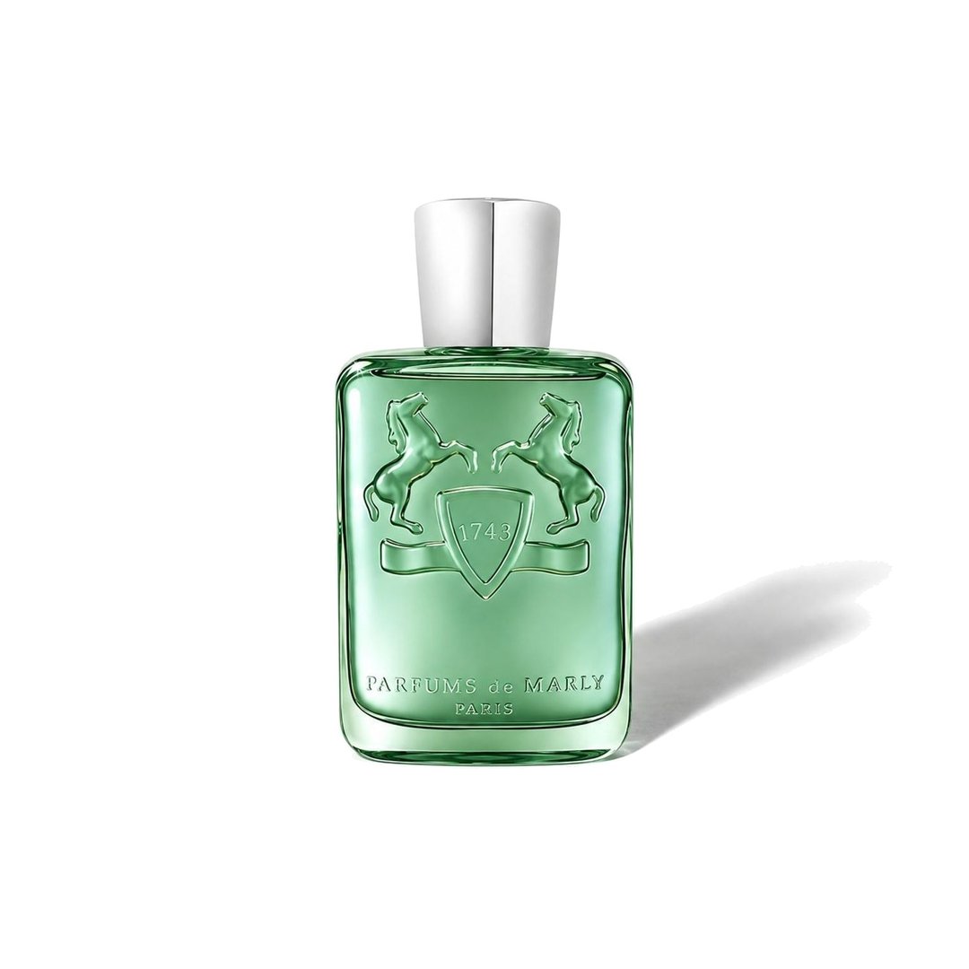 Greenley by Parfums de Marly, bottle casting a soft shadow, photo 1 of 6