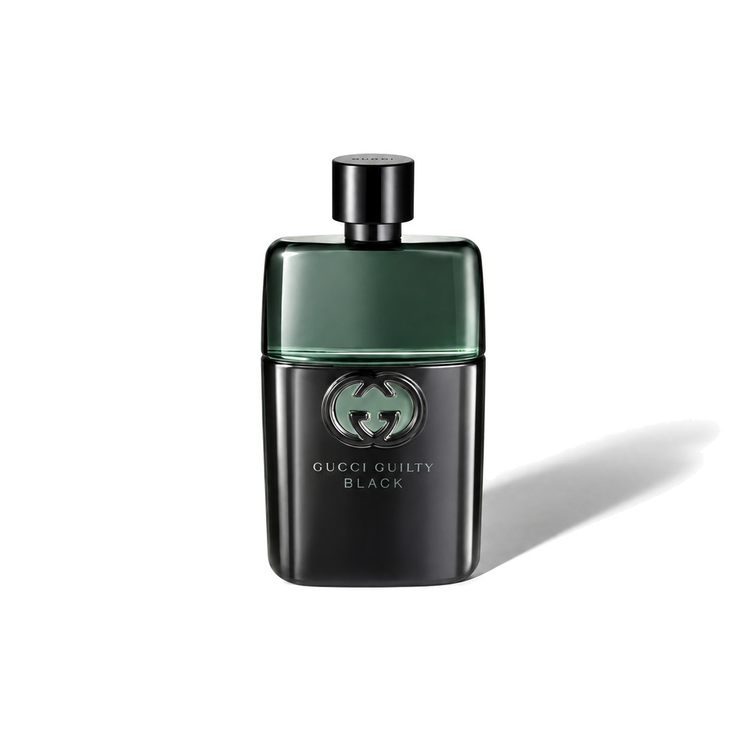 Gucci Guilty Black Pour Homme by Gucci, bottle casting a soft shadow, photo 1 of 6