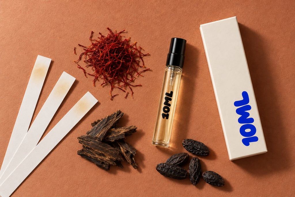 A 10ML decant of Arabians Tonka by Montale with saffron, oud and tonka bean, its key notes