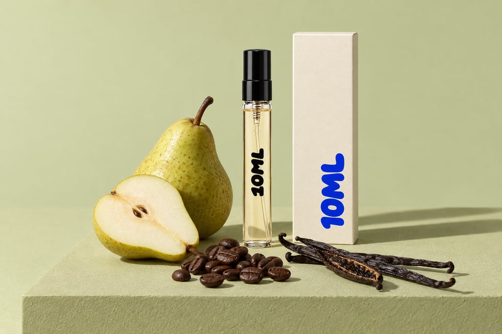 A 10ML decant of Black Opium by Yves Saint Laurent with pear, coffee and vanilla, its key notes