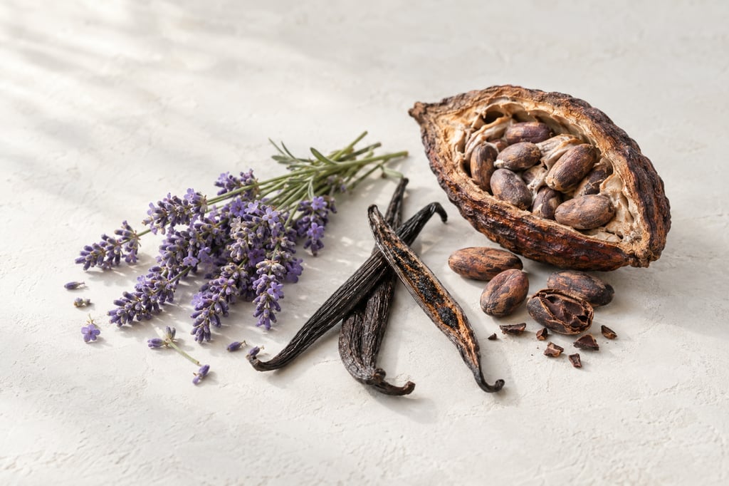 Lavanda, vainilla y cacao como materias primas: notas de Burberry Goddess de Burberry