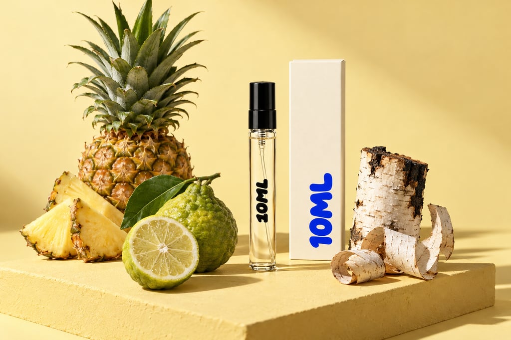 Eine 10ML-Abfüllung von Aventus (Creed) mit den Hauptnoten: Bergamotte, Ananas und Birke