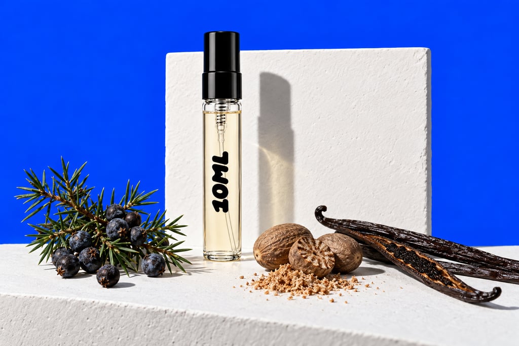 10ML-decant van Gentle Fluidity Gold van Maison Francis Kurkdjian met jeneverbes, nootmuskaat en vanille, de belangrijkste geurnoten