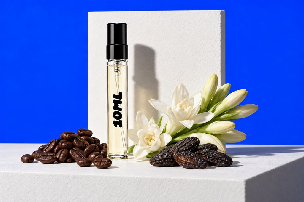 A 10ML decant of Good Girl by Carolina Herrera with coffee, tuberose and tonka bean, its key notes