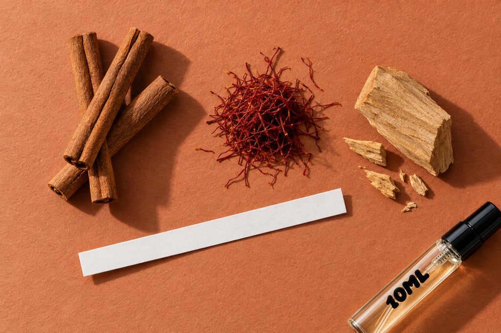Cinnamon, saffron and sandalwood as raw materials: notes of Side Effect by Initio Parfums Prives