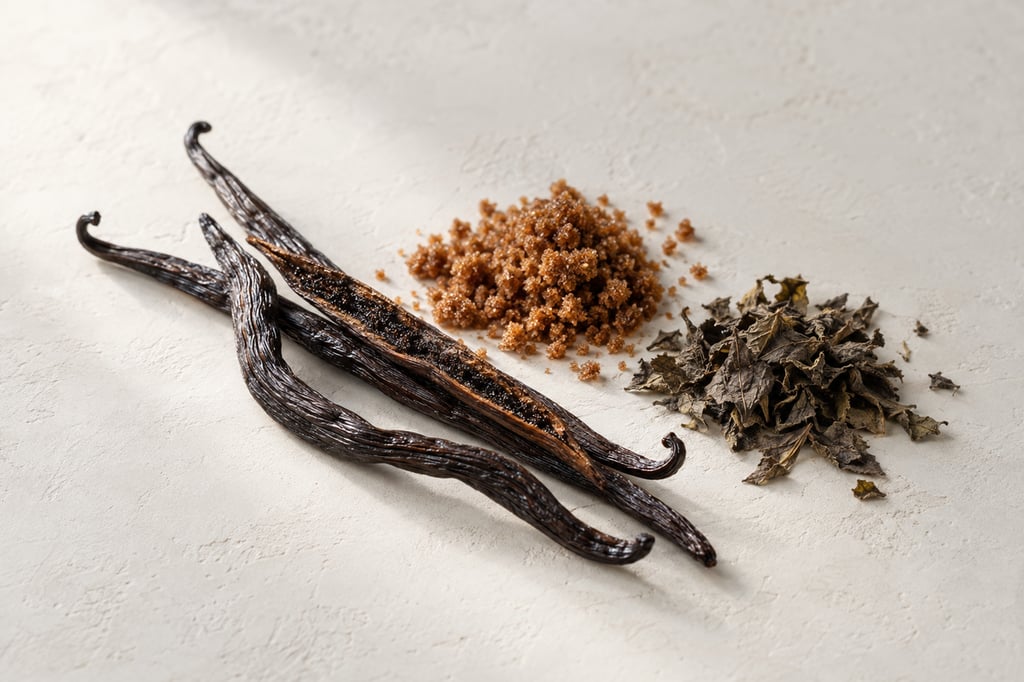 Vaniglia, zucchero di canna e patchouli come materie prime: note di Vanilla | 28 di Kayali