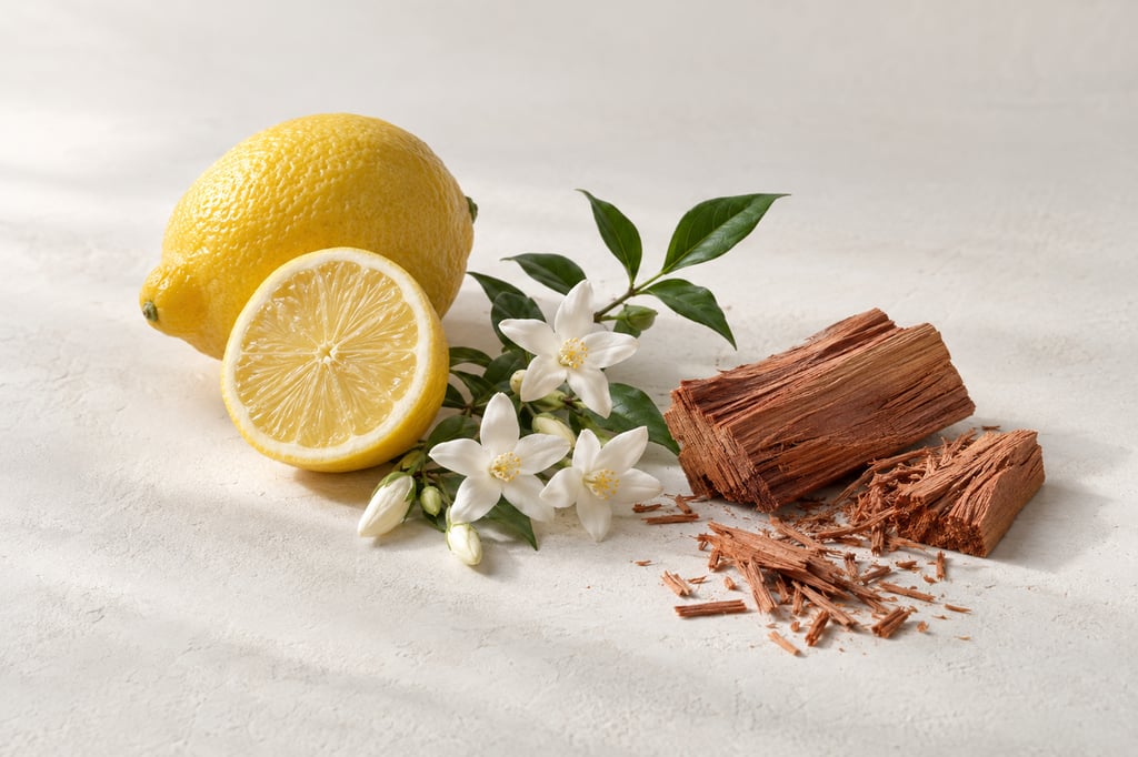 Lemon, jasmine and cedarwood as raw materials: notes of Light Blue by Dolce&Gabbana