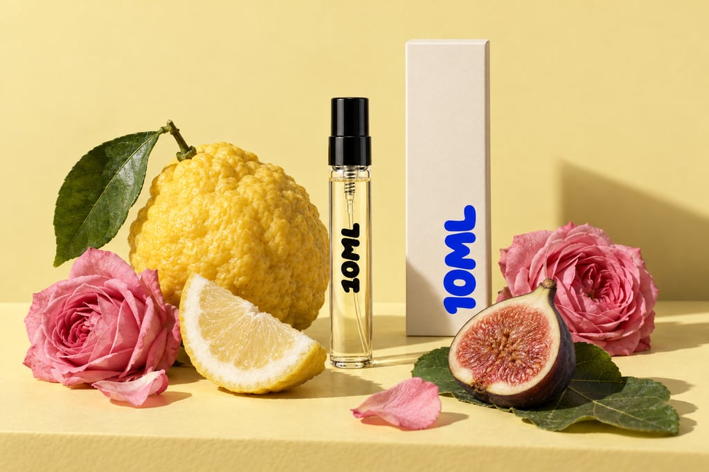 A 10ML decant of Pacific Chill by Louis Vuitton with citron, rose and fig, its key notes