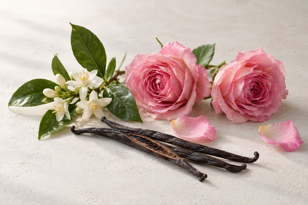 Orange blossom, rose and vanilla as raw materials: notes of Love, Don't Be Shy by By Kilian (Kilian Paris)