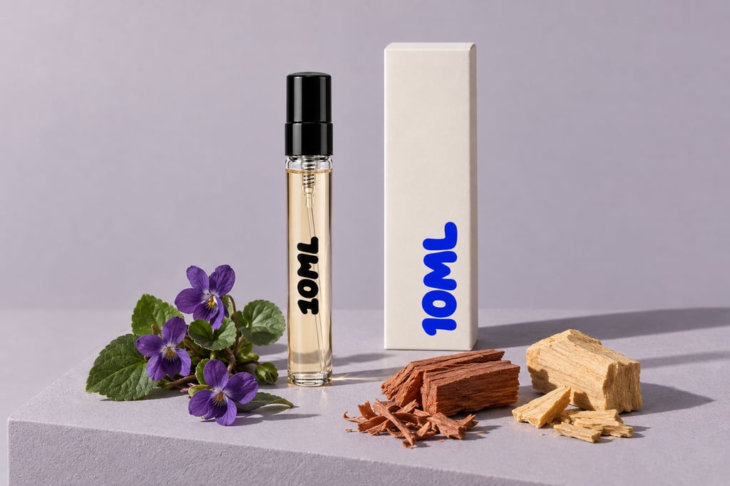 10ML-decant van Mojave Ghost van Byredo met viooltje, cederhout en sandelhout, de belangrijkste geurnoten