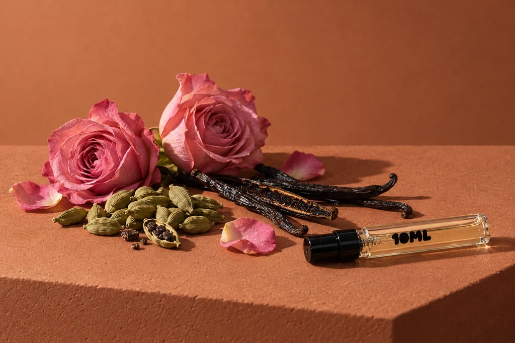 Cardamom, rose and vanilla as raw materials: notes of Noir Extreme by Tom Ford