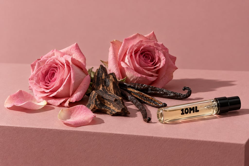 Rose, oud and vanilla as raw materials: notes of Oud Satin Mood by Maison Francis Kurkdjian