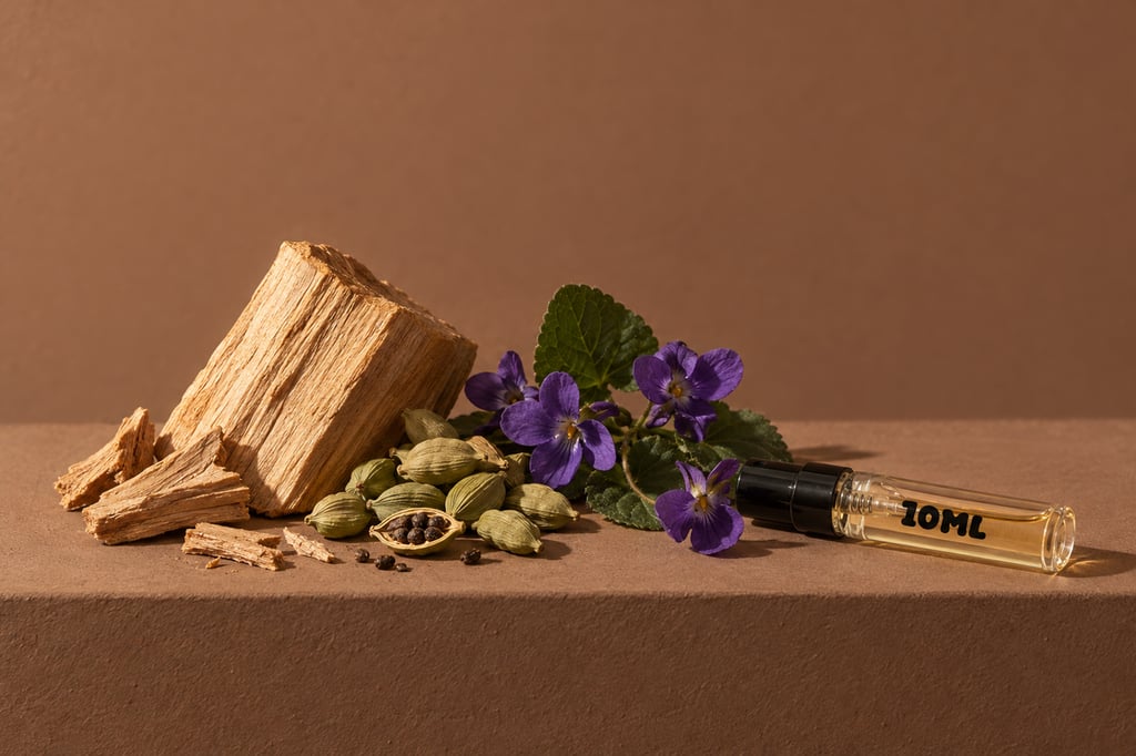 Bois de santal, cardamome et violette en matières premières : notes de Santal 33 de Le Labo