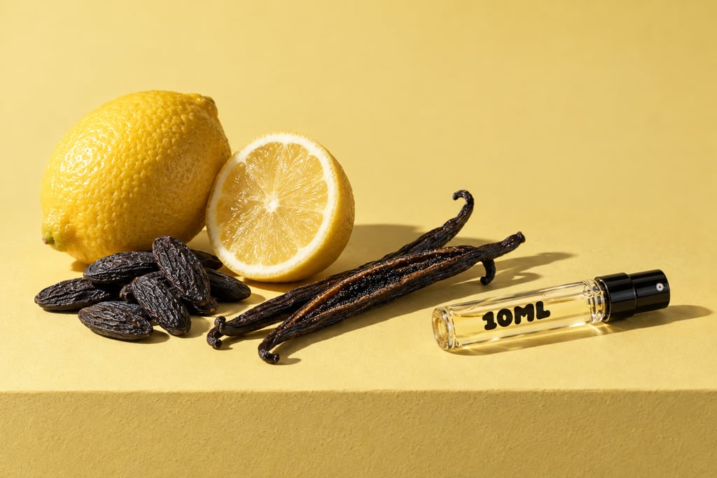 Lemon, tonka bean and vanilla as raw materials: notes of Eros by Versace