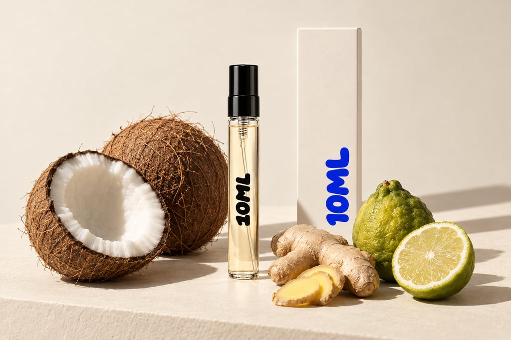 10ML-decant van Virgin Island Water van Creed met kokos, gember en bergamot, de belangrijkste geurnoten