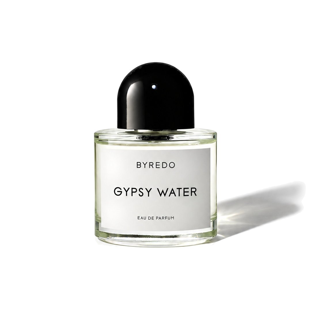 Gypsy Water by Byredo, bottle casting a soft shadow, photo 1 of 6