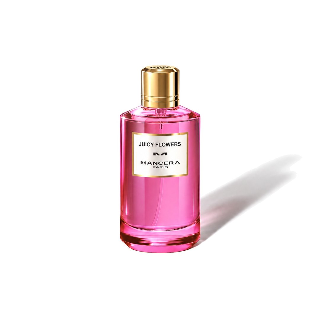 Juicy Flowers by Mancera, bottle casting a soft shadow, photo 1 of 6