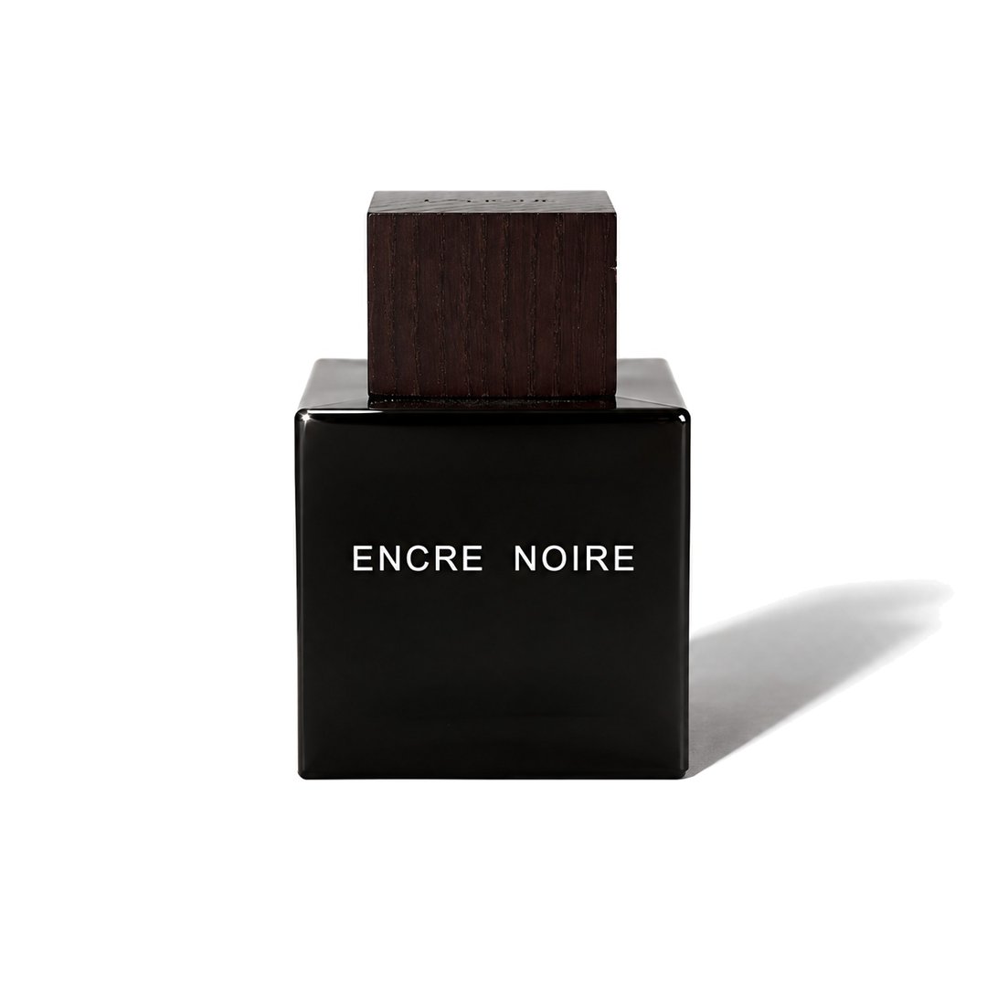 Encre Noire by Lalique, bottle casting a soft shadow, photo 1 of 6