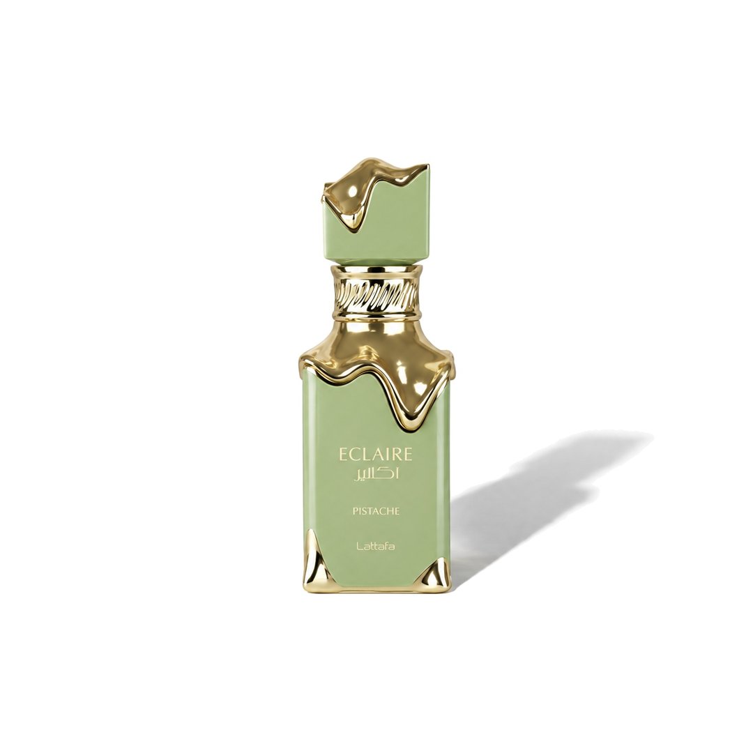 Eclaire Pistache by Lattafa perfume bottle