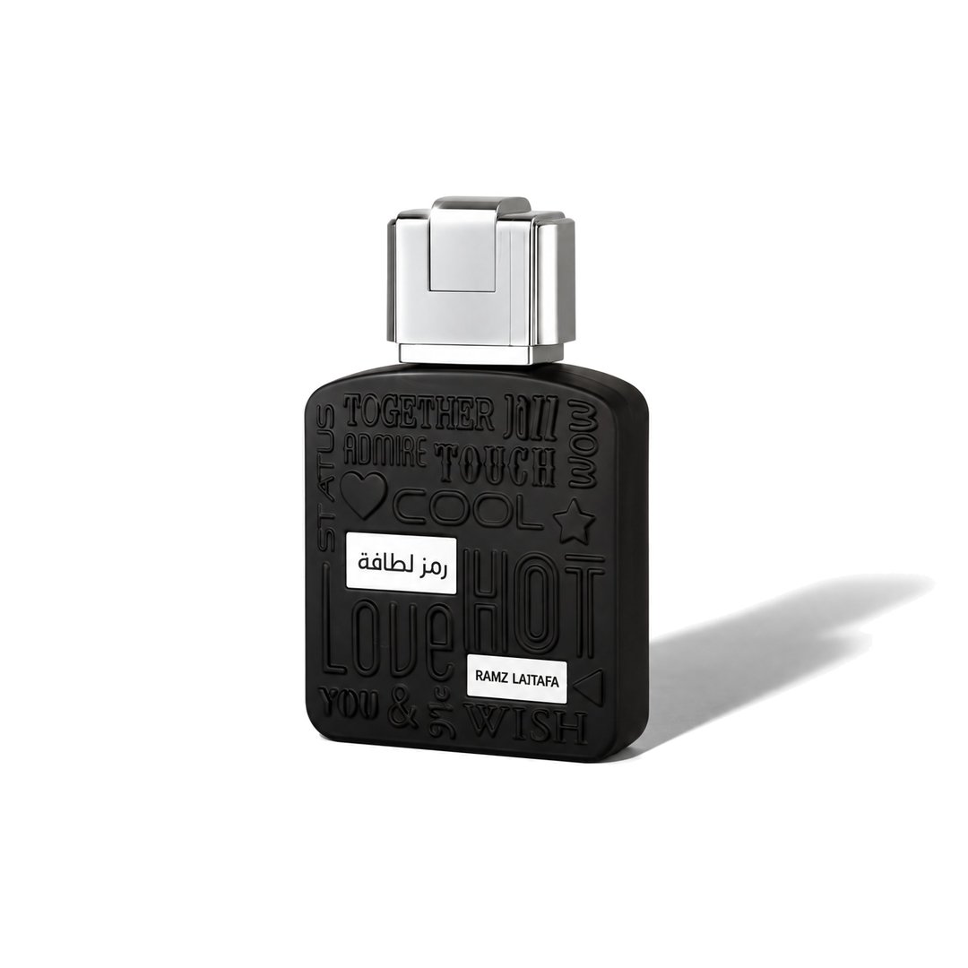 Ramz Silver by Lattafa perfume bottle
